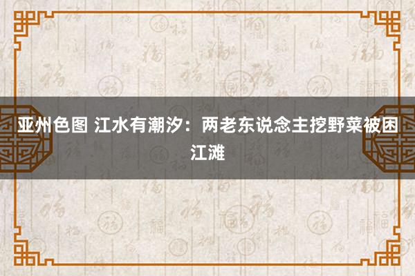 亚州色图 江水有潮汐：两老东说念主挖野菜被困江滩