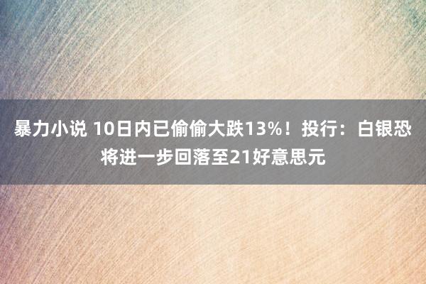 暴力小说 10日内已偷偷大跌13%！投行：白银恐将进一步回落至21好意思元