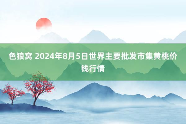 色狼窝 2024年8月5日世界主要批发市集黄桃价钱行情