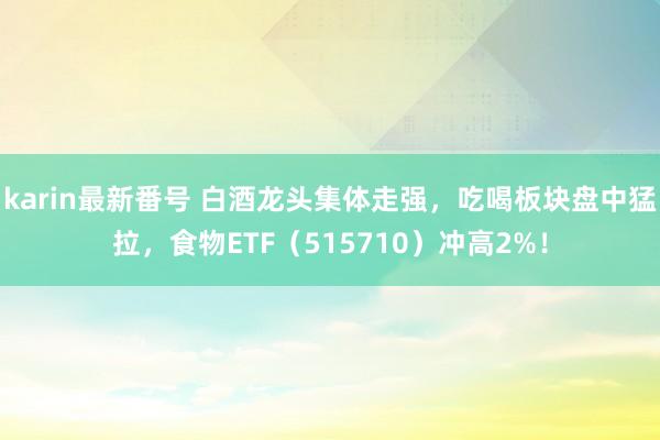 karin最新番号 白酒龙头集体走强，吃喝板块盘中猛拉，食物ETF（515710）冲高2%！