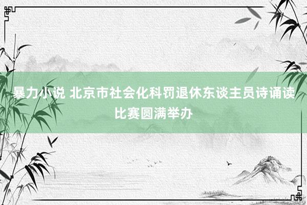 暴力小说 北京市社会化科罚退休东谈主员诗诵读比赛圆满举办