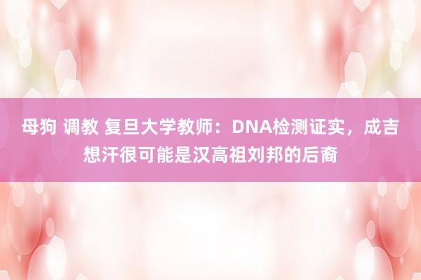 母狗 调教 复旦大学教师：DNA检测证实，成吉想汗很可能是汉高祖刘邦的后裔