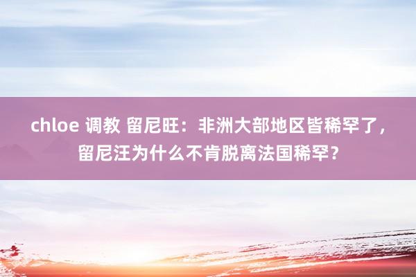 chloe 调教 留尼旺：非洲大部地区皆稀罕了，留尼汪为什么不肯脱离法国稀罕？