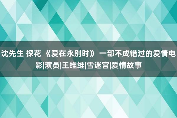 沈先生 探花 《爱在永别时》 一部不成错过的爱情电影|演员|王维维|雪迷宫|爱情故事