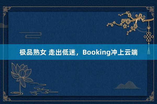 极品熟女 走出低迷，Booking冲上云端