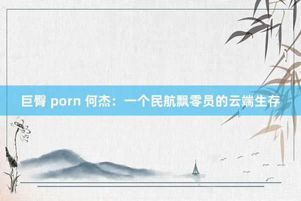 巨臀 porn 何杰：一个民航飘零员的云端生存